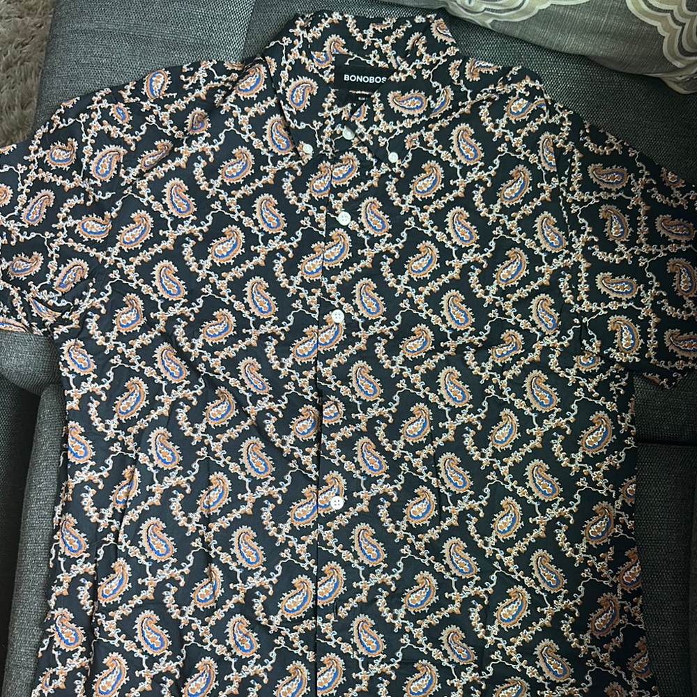 Bonobos Black fun pattern Button Down Shirt